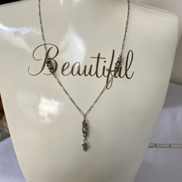 Dainty Crystal bead Sterling silver 925 necklace - Picture 5 of 10